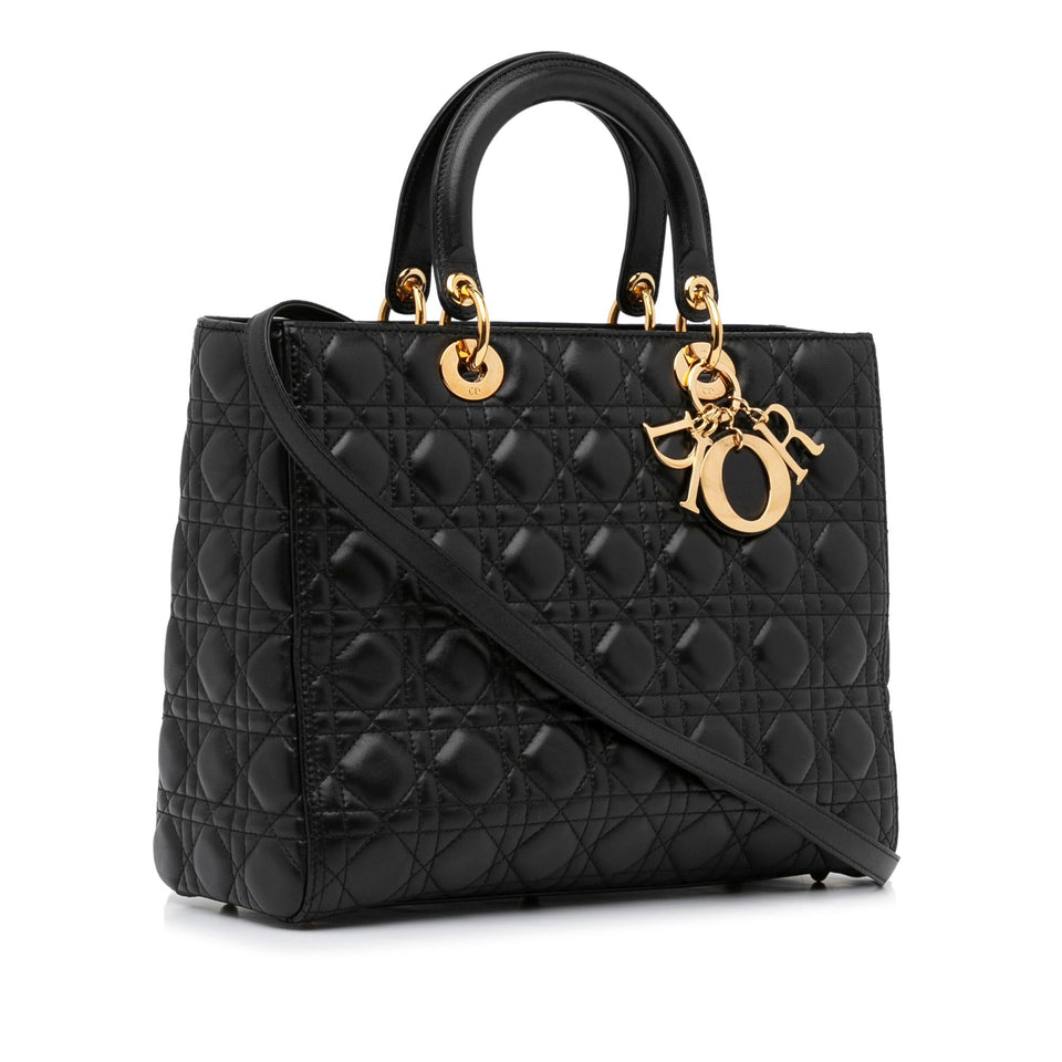 Dior Large Cannage Lambskin Lady Dior (SHG-U6Y2QF)