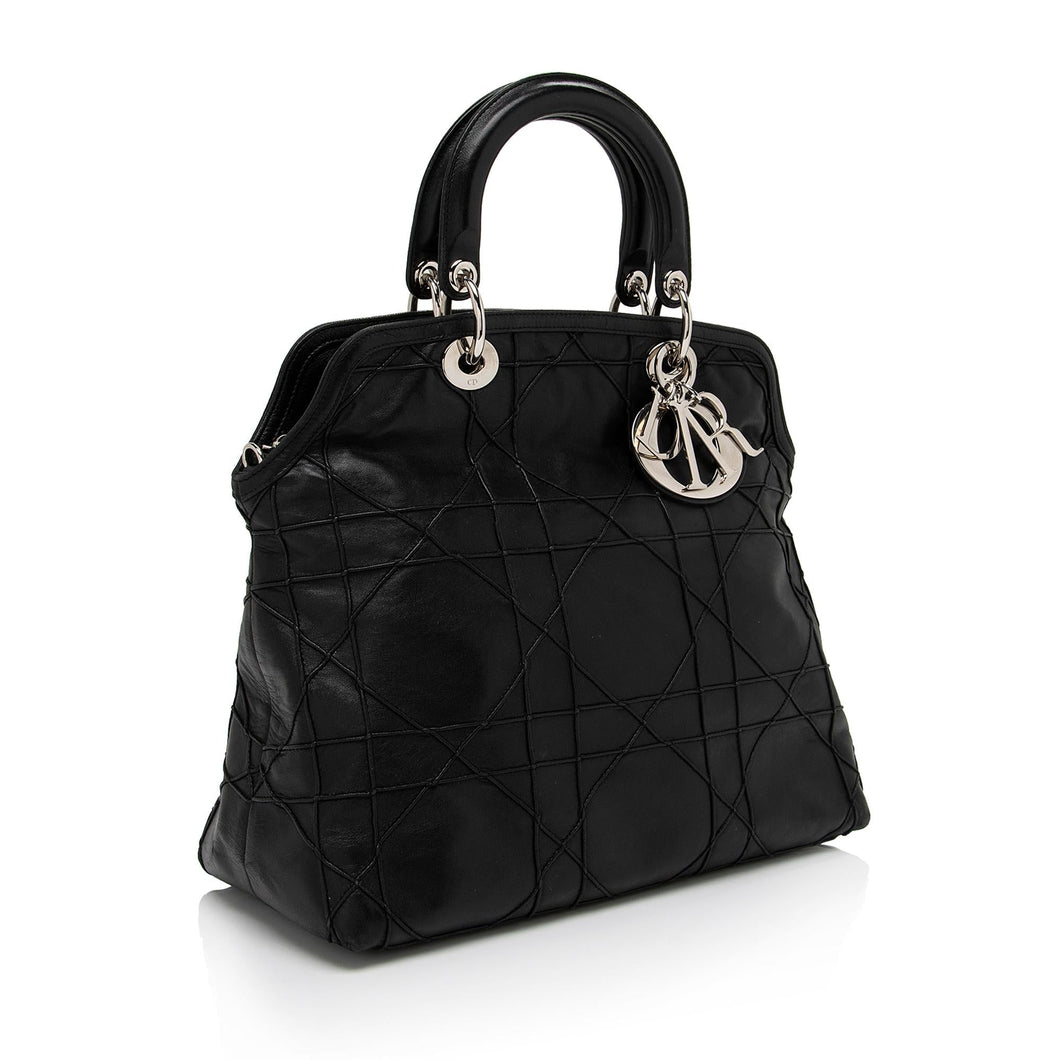 Dior Leather Granville Medium Tote (SHF-7i1j1W)