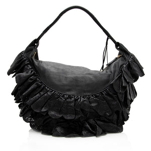 Dior Leather Gypsy Ruffles Large Hobo (SHF-19853)