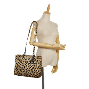 Dior Leopard Print Canvas Lady Dior (SHG-35939)