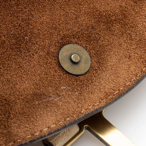 Dior Limited Edition Suede Pony Hair Saddle Bag (SHF-18983)