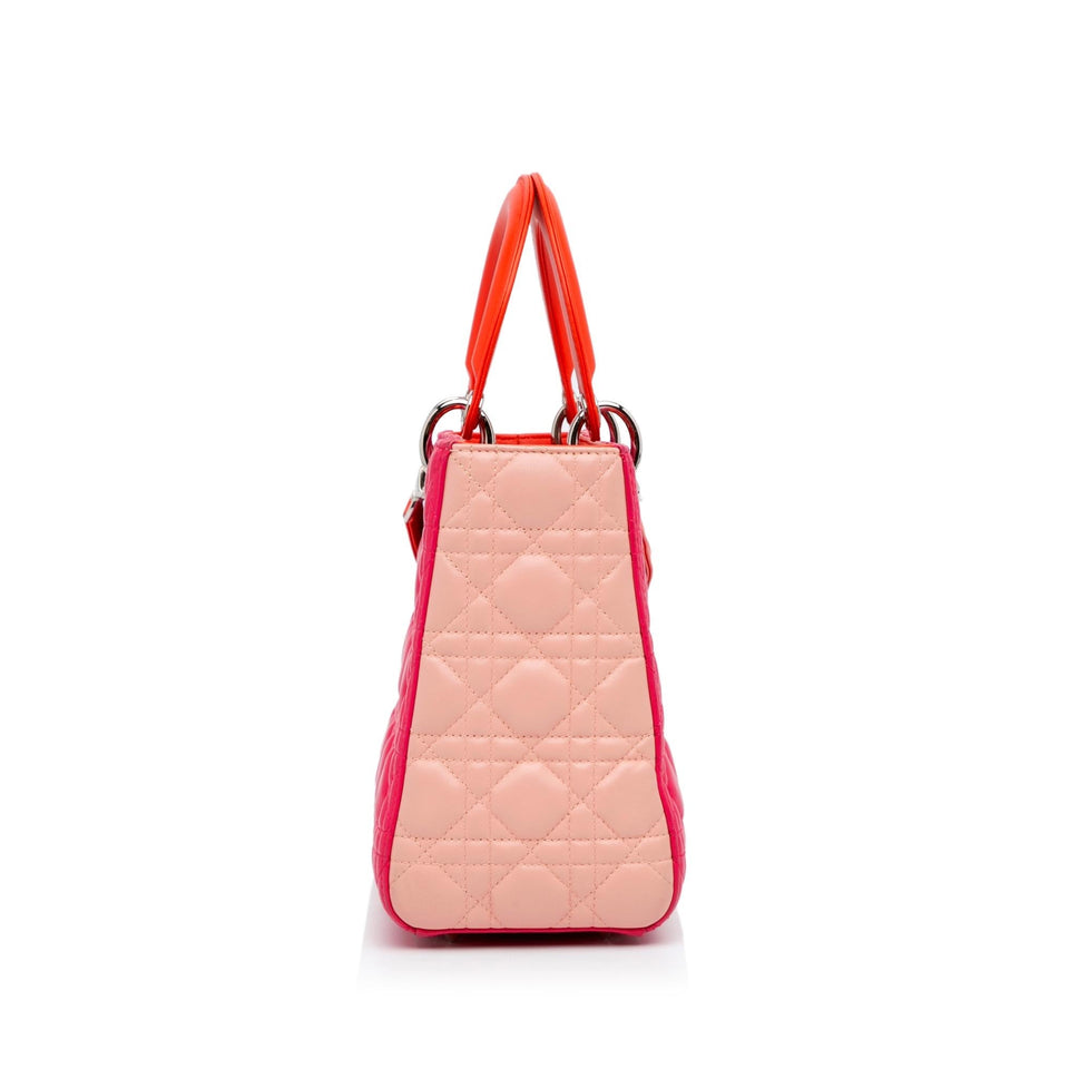 Dior Medium Cannage Lady Dior Tricolor (SHG-qn9TFz)