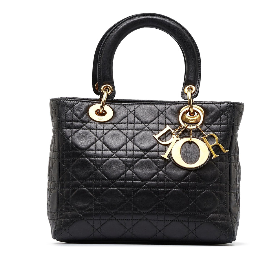 Dior Medium Cannage Lady Dior (SHG-vVoDsK)