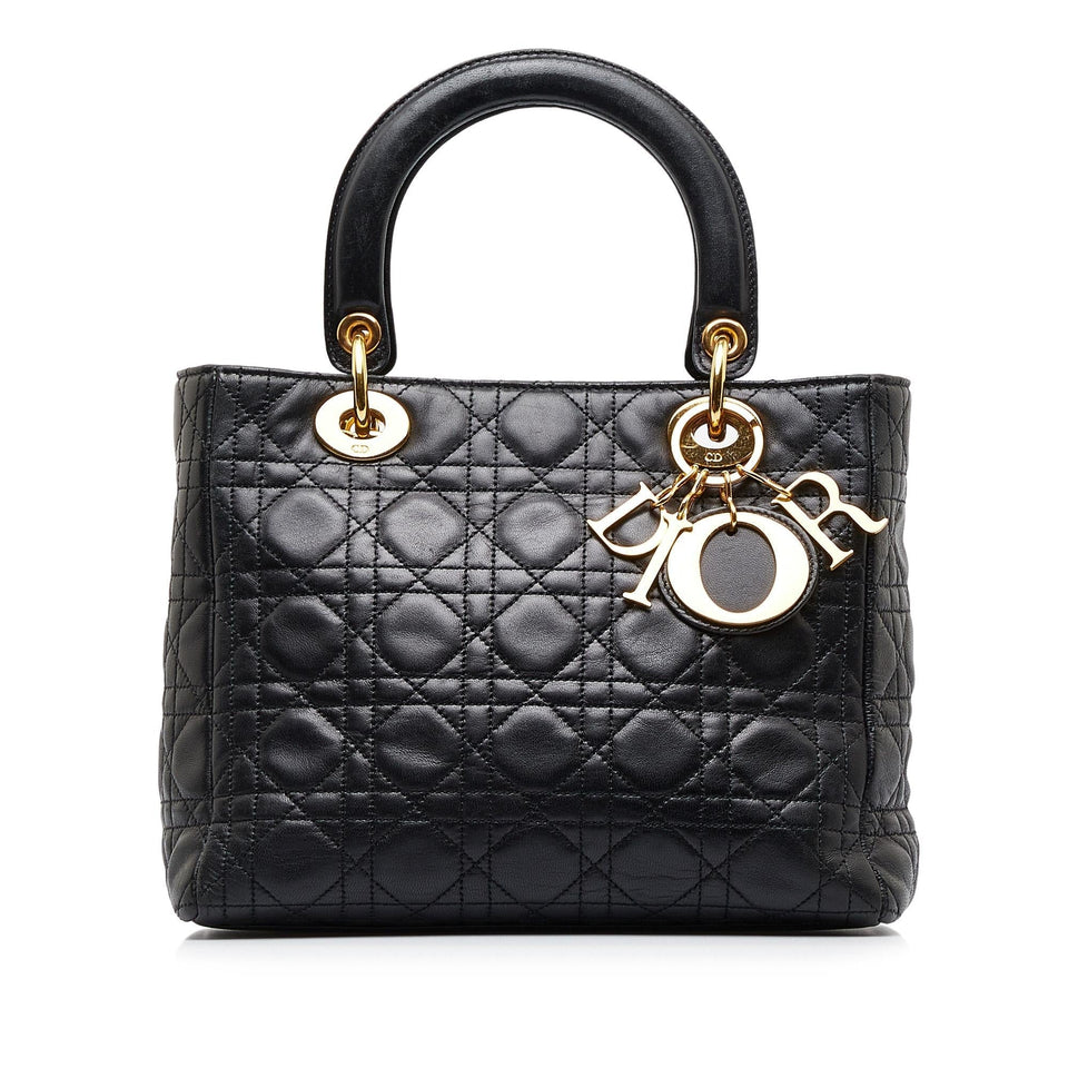 Dior Medium Cannage Lambskin Lady Dior (SHG-CWFkC0)