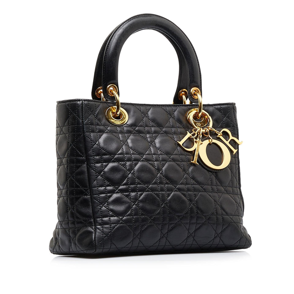 Dior Medium Cannage Lambskin Lady Dior (SHG-CWFkC0)