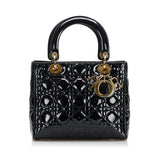 Dior Medium Cannage Patent Lady Dior (SHG-5vE5rj)