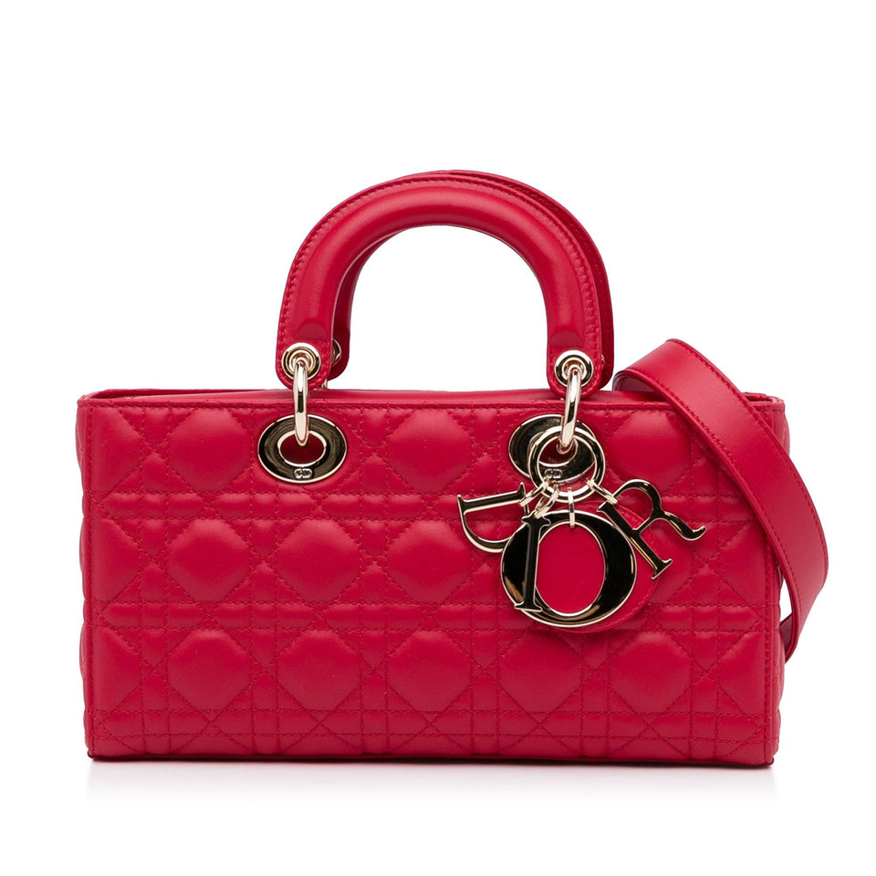 Dior Medium Lambskin Cannage Lady D-Joy (SHG-o5bvpw)