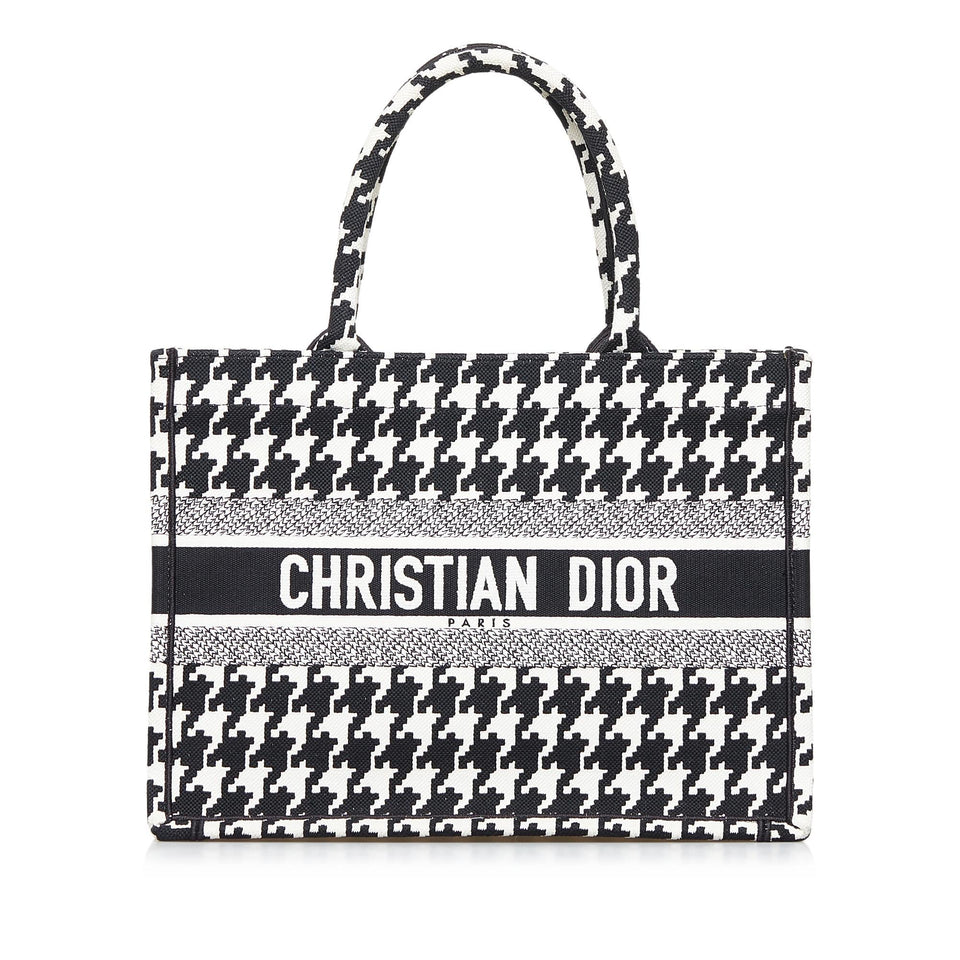 Dior Medium Macro Houndstooth Book Tote (SHG-FmPYVR)