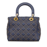 Dior Medium Studded Denim Supple Lady Dior (SHG-ol1tg3)