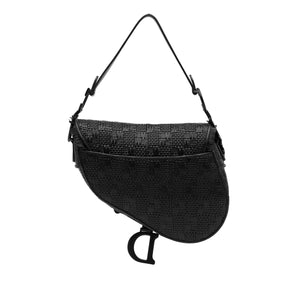 Dior Medium Ultramatte Woven Saddle Bag (SHG-B1s217)