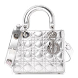 Dior Cannage Metallic Small Lady Dior Bag