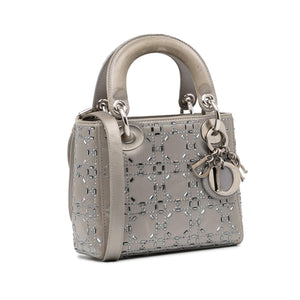 Dior Mini Crystal-Embellished Satin Lady Dior (SHG-aOljQE)