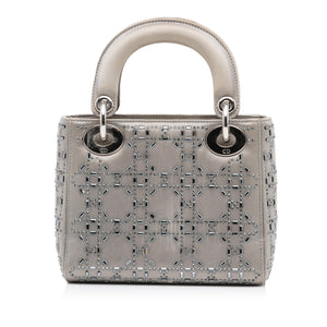 Dior Mini Crystal-Embellished Satin Lady Dior (SHG-V7EzWY)