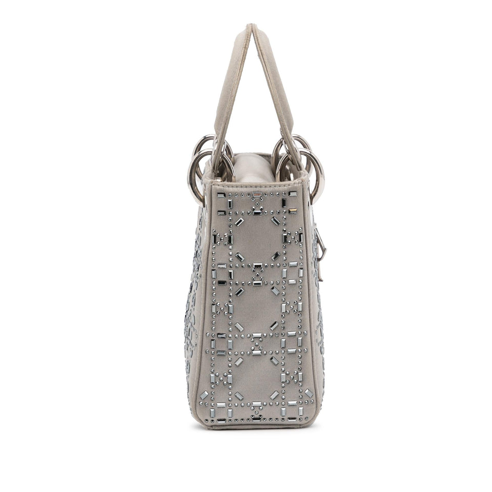 Dior Mini Crystal Embellished Satin Lady Dior (SHG-s5Dg4b)