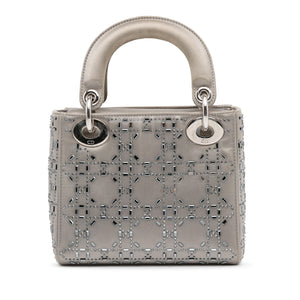 Dior Mini Crystal Embellished Satin Lady Dior (SHG-s5Dg4b)