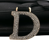 Dior Mini Crystal Embellished Satin Saddle Bag (SHG-Jra98V)