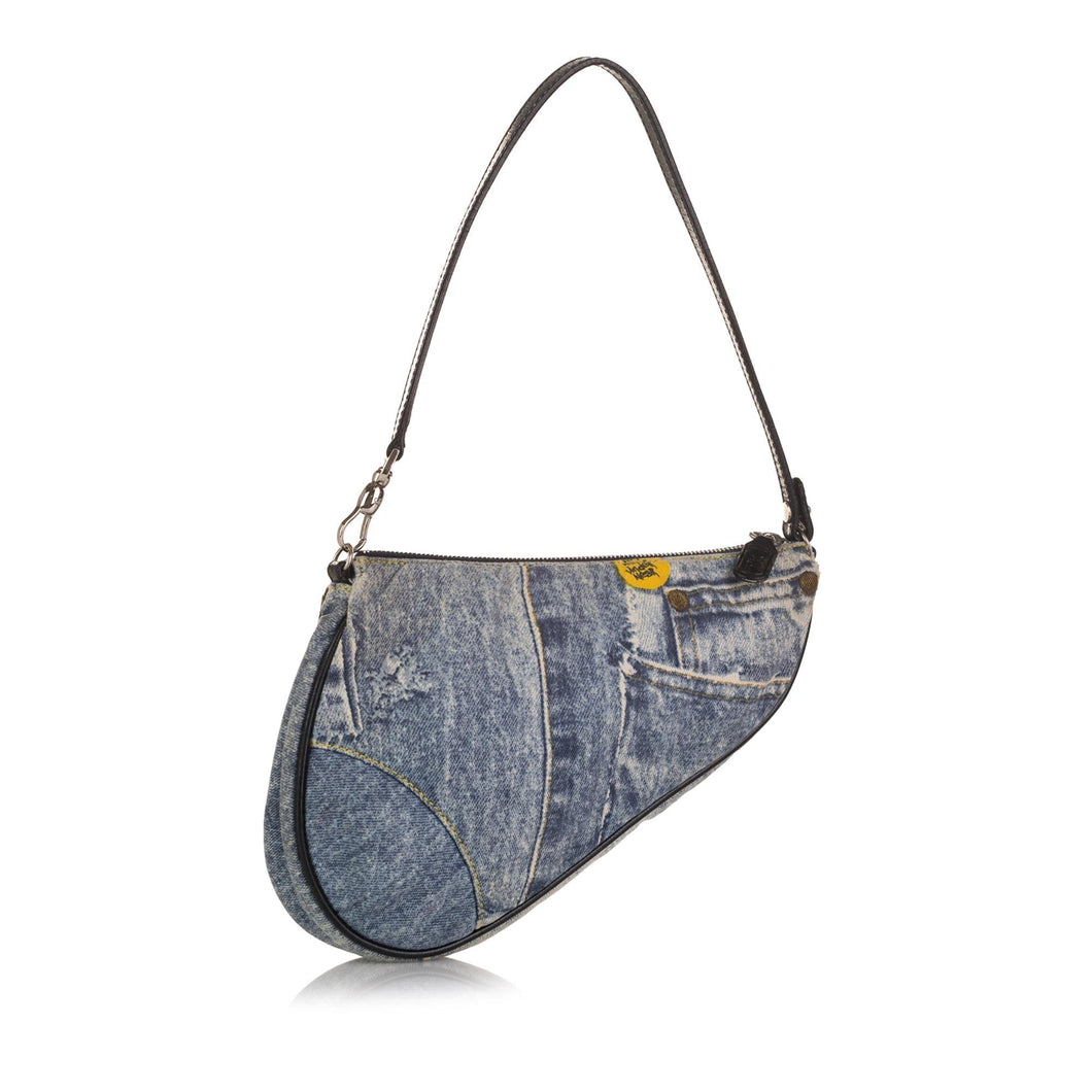 Dior Mini Denim Saddle Pochette (SHG-37105)