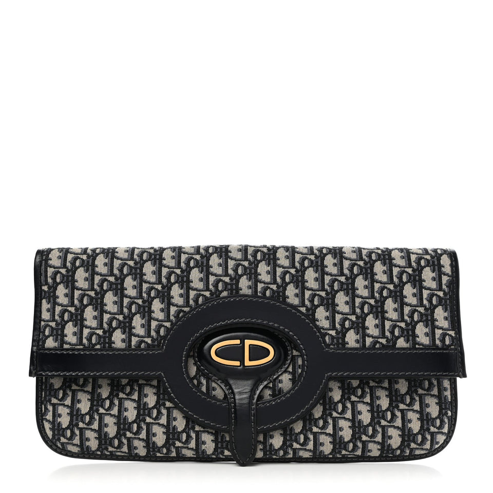 Dior Montaigne Oblique Fold Over Clutch Bag