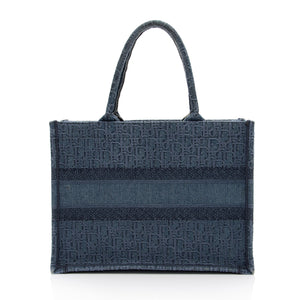 Dior Oblique Denim Small Book Tote (SHF-qjX0Tk)