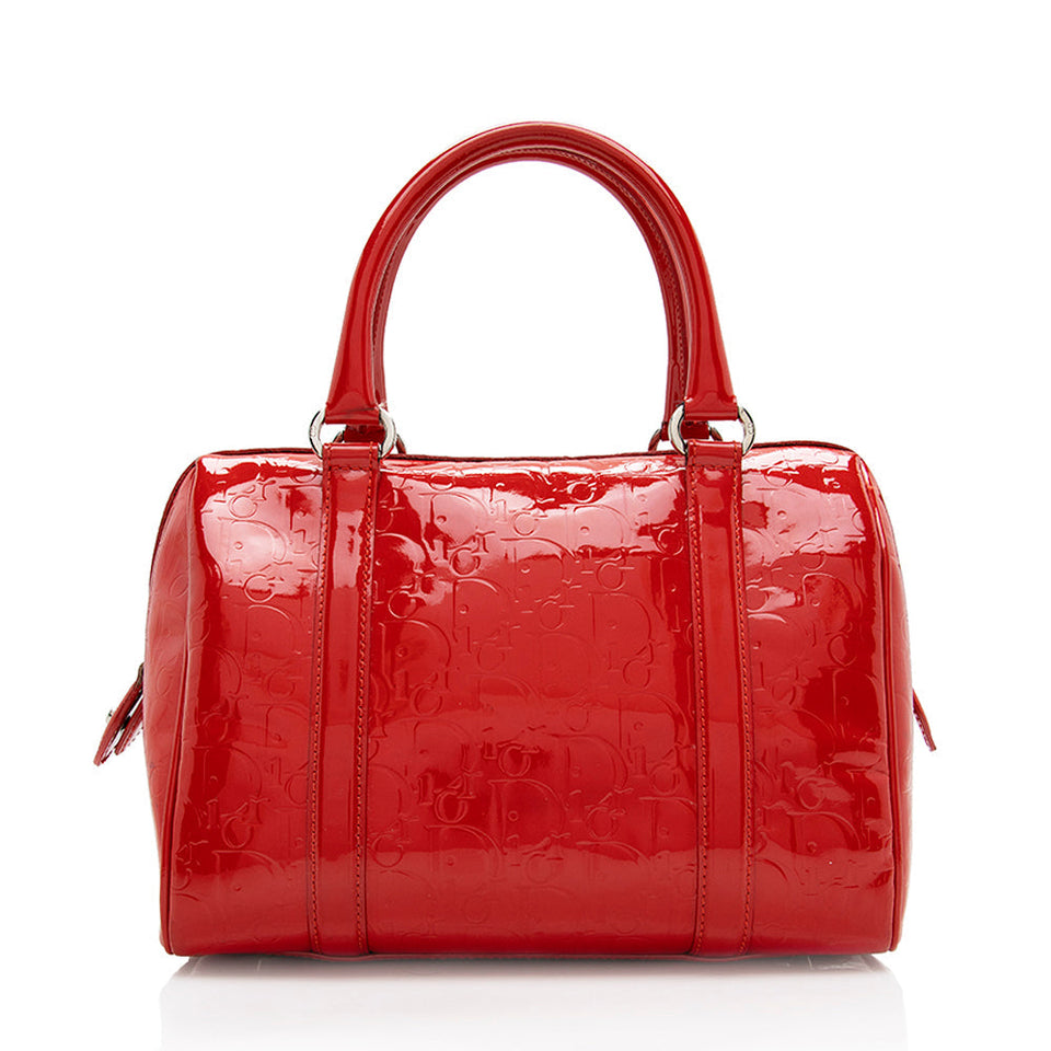 Dior Oblique Patent Leather Boston Bag (SHF-18231)