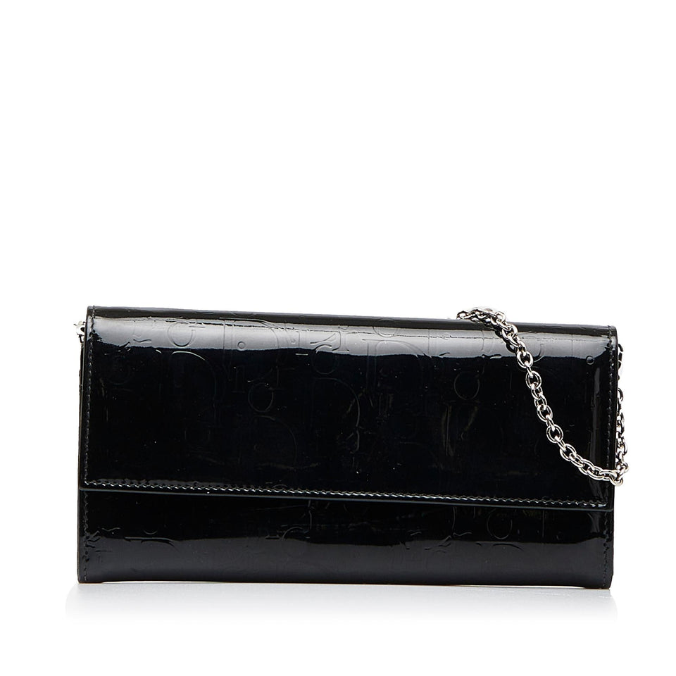 Dior Oblique Patent Leather Wallet on Chain (SHG-I5xAYq)