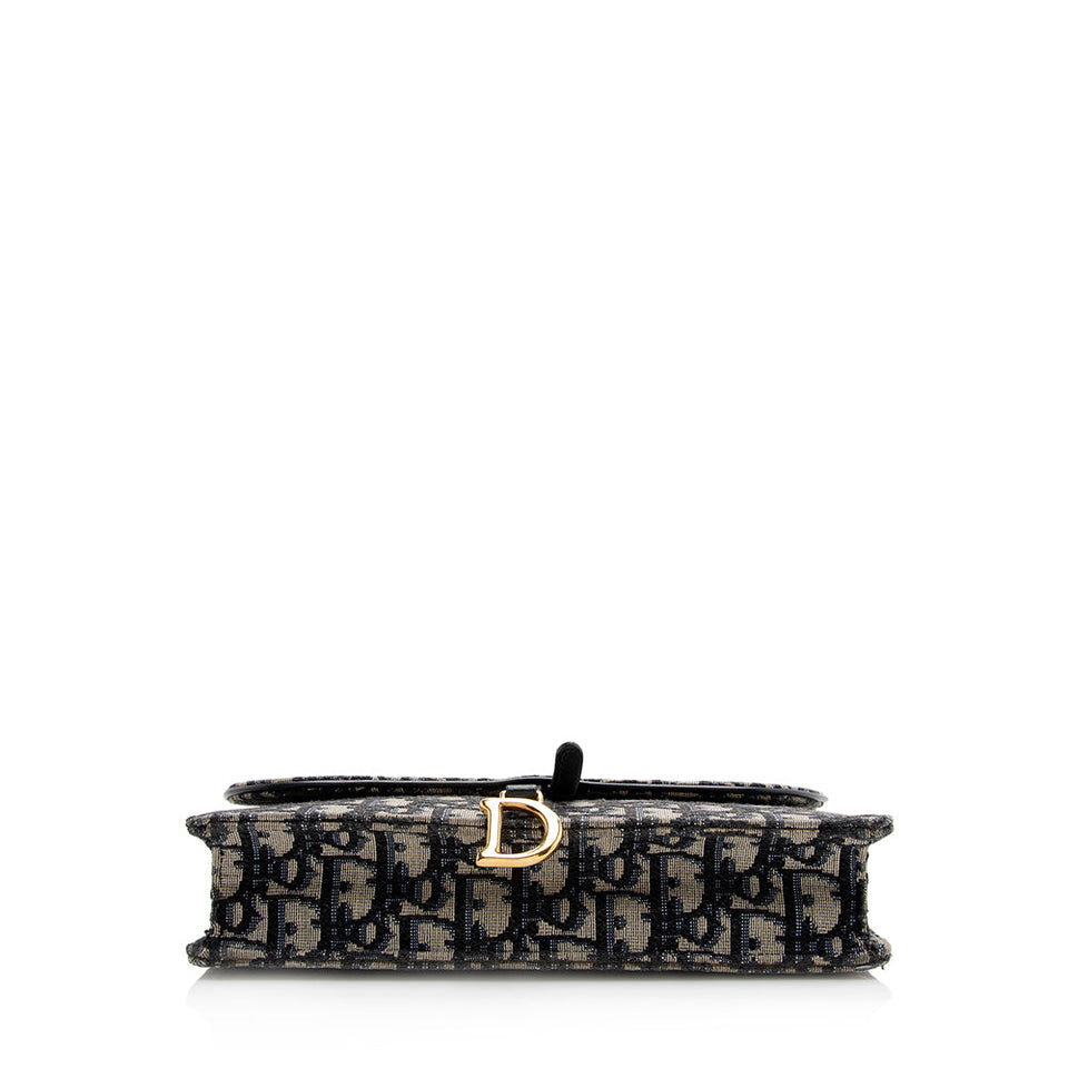 Dior Oblique Saddle Chain Clutch (SHF-21554)