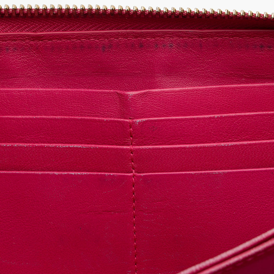 Dior Patent Leather Cannage Zip Around Wallet (SHF-lypqwi)