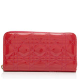 Dior Patent Leather Cannage Zip Around Wallet (SHF-lypqwi)