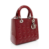 Dior Patent Leather Lady Dior Medium Tote (SHF-oTNfYB)