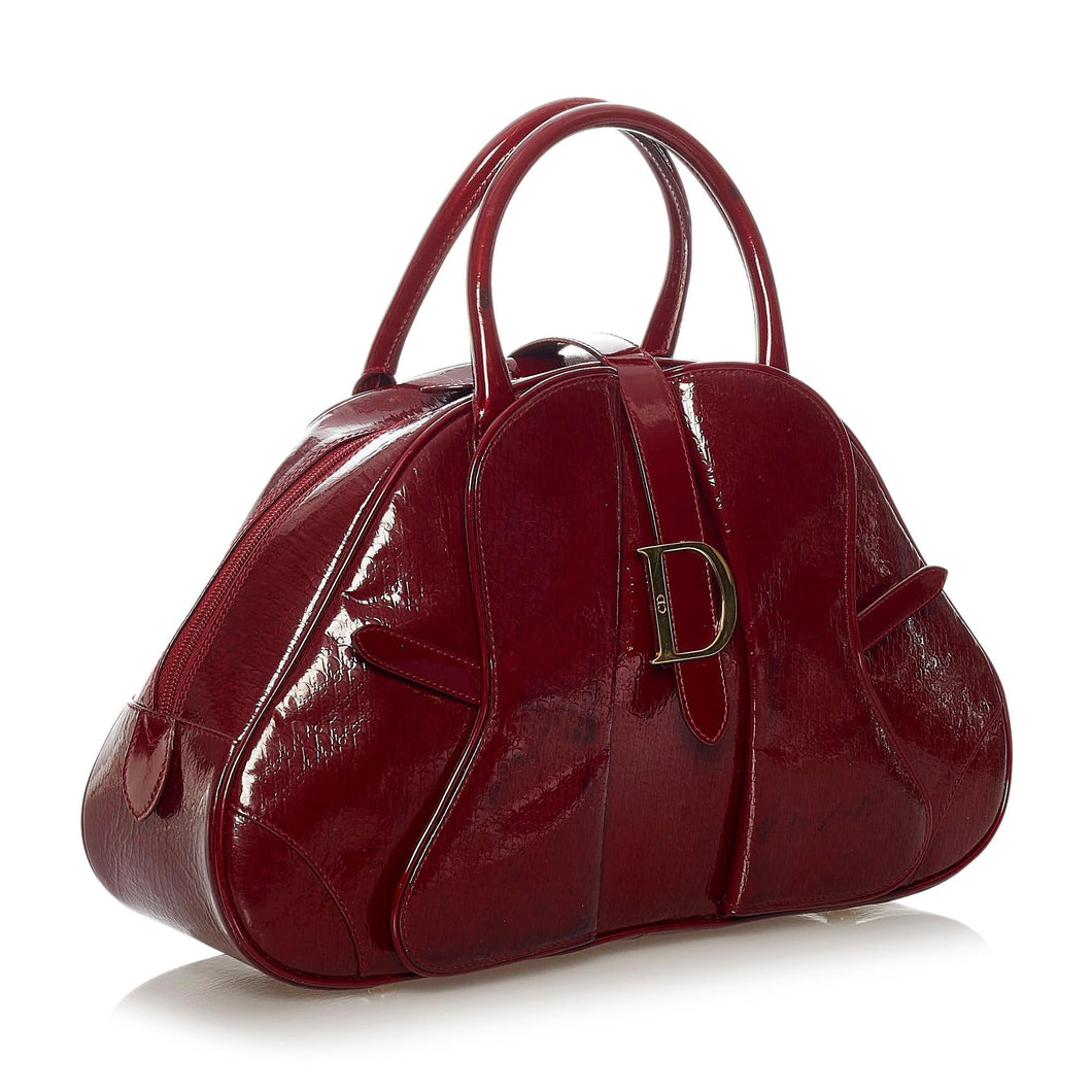 Dior Patent Leather Saddle Dome Handbag (SHG-28563)