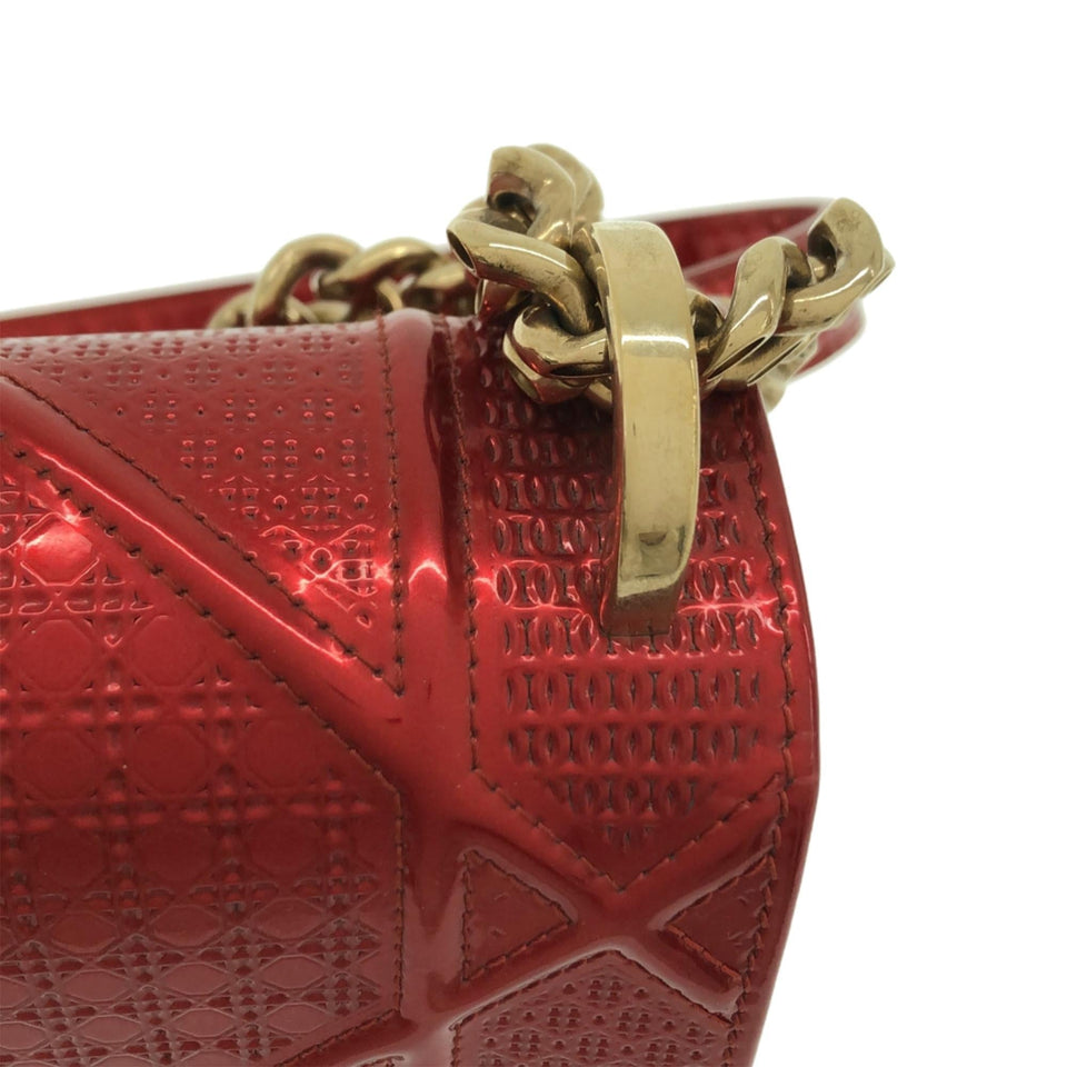 Dior Patent Microcannage Diorama Crossbody Bag (SHG-nk7GZA)