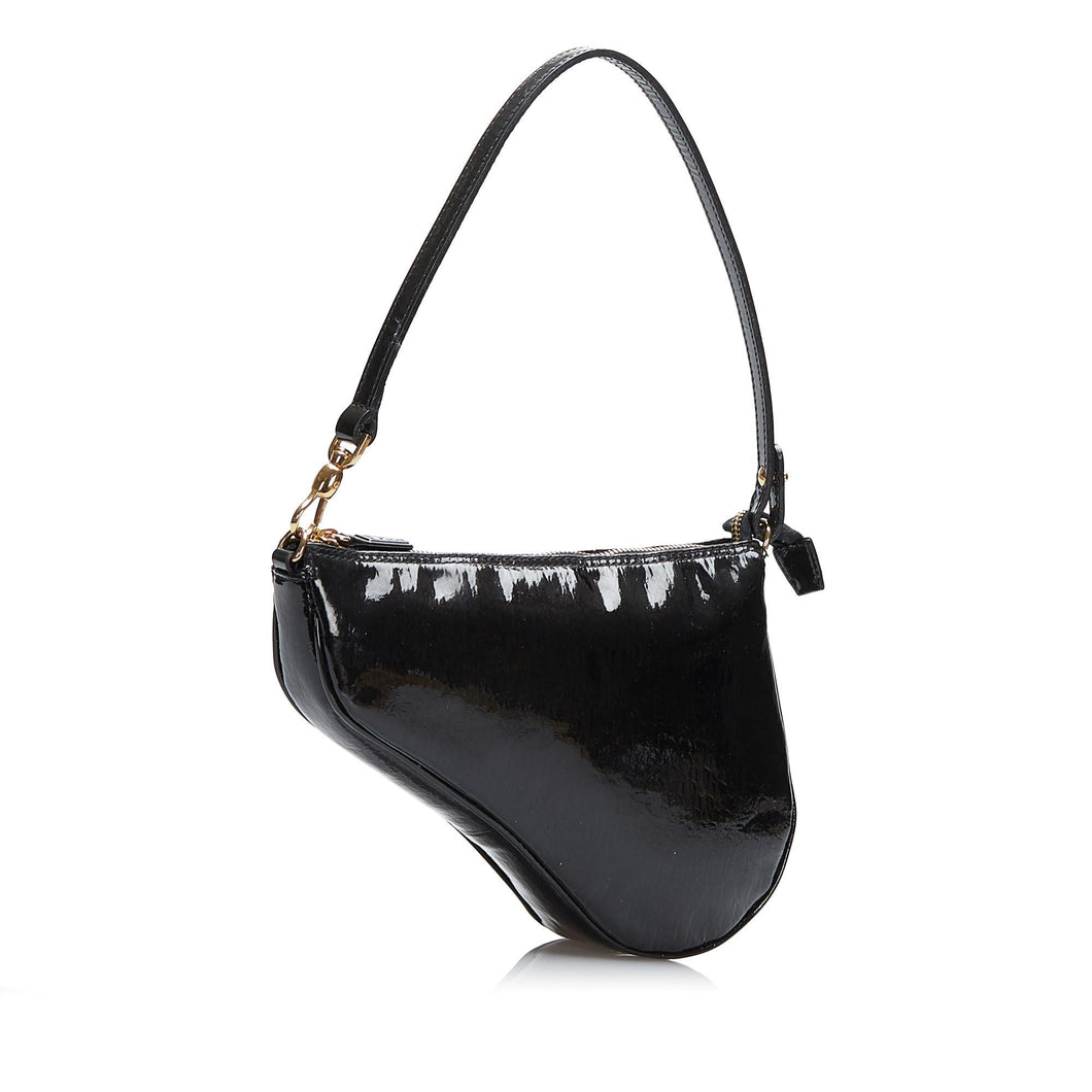 Dior Patent Mini Saddle (SHG-duLasx)