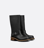 Dior Quest Leather Mid-Calf Boots