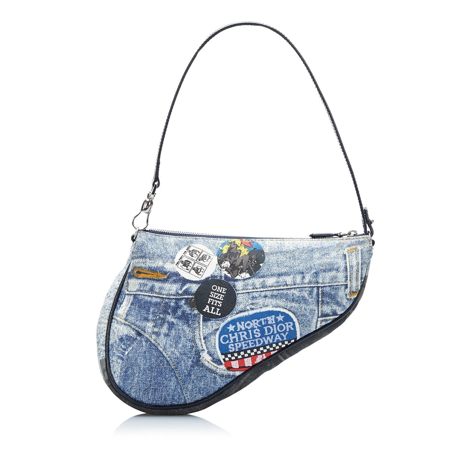 Dior Speedway Denim Mini Saddle (SHG-AbXXMQ)