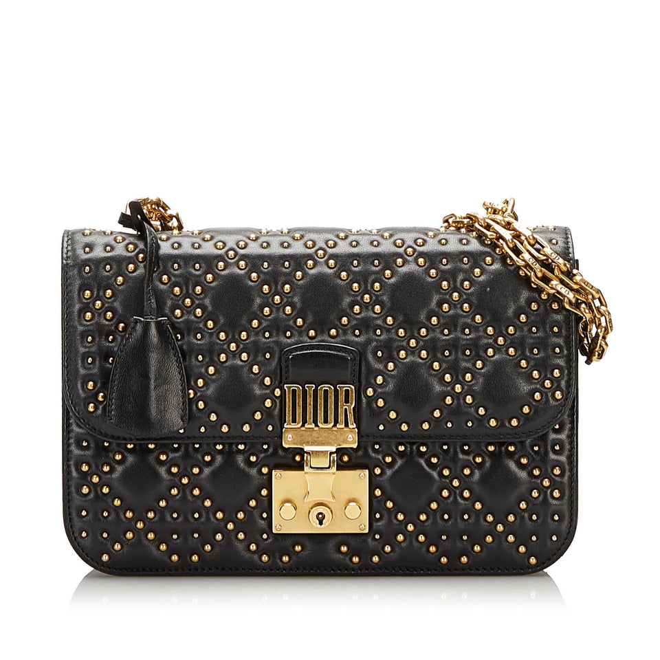 Dior Studded Cannage DiorAddict Flap (SHG-37209)