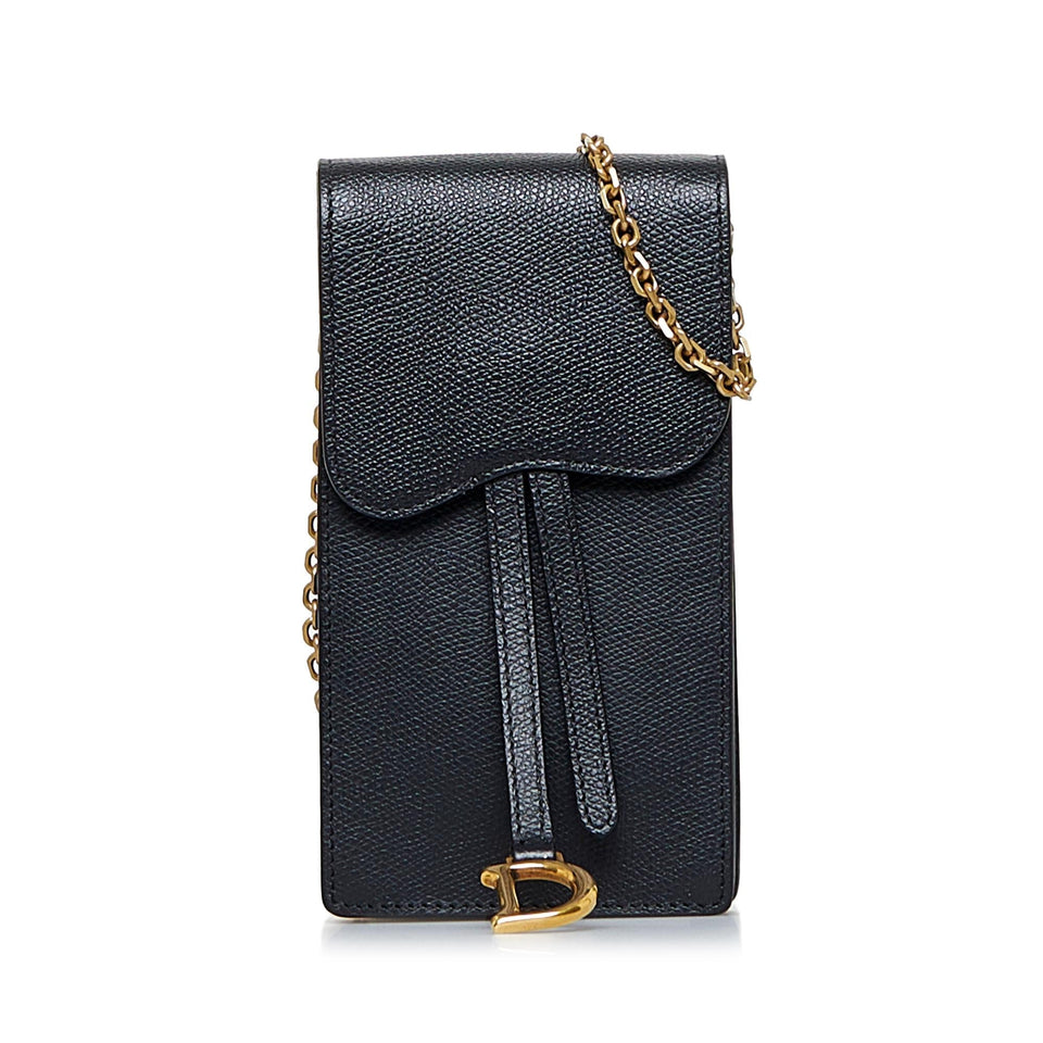 Dior Vertical Saddle Chain Crossbody Bag (SHG-Wjd3JB)