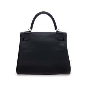 Hermes Kelly II Retourne 25 Veau Swift 89 Noir