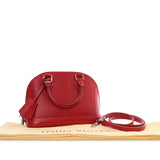 Red Louis Vuitton Epi Alma BB Satchel