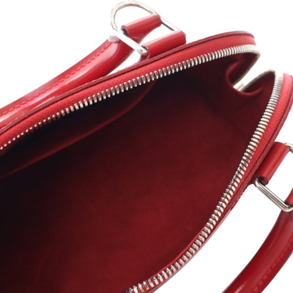 Red Louis Vuitton Epi Alma BB Satchel