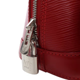 Red Louis Vuitton Epi Alma BB Satchel