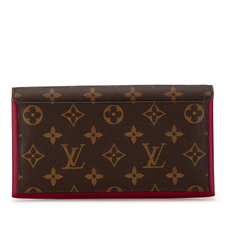 Brown Louis Vuitton Monogram Flore Long Wallet