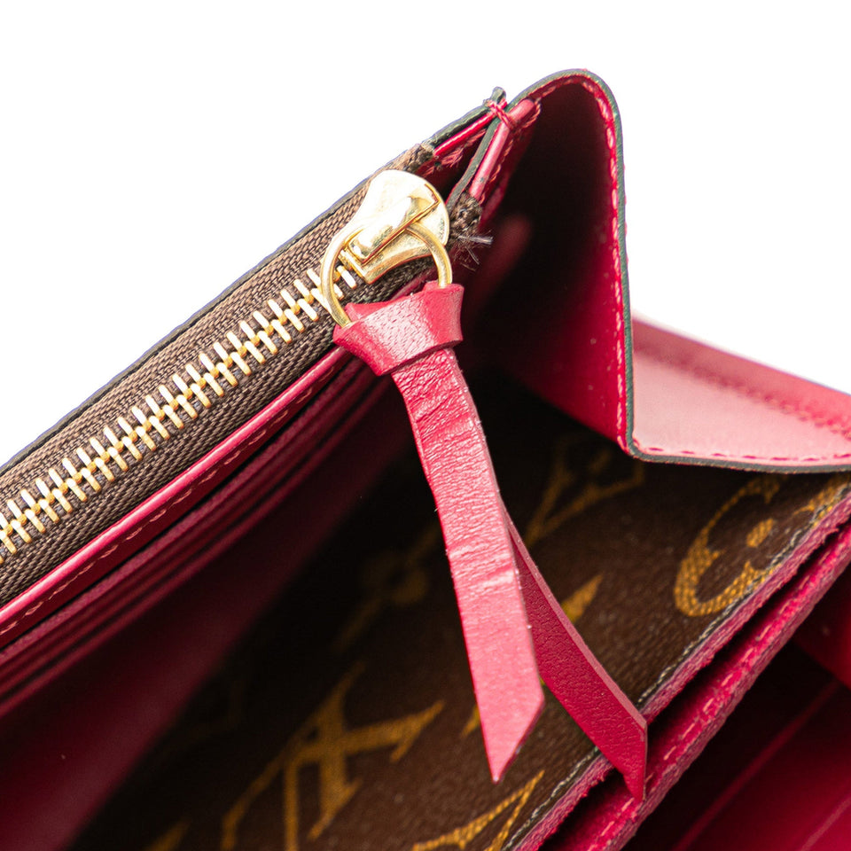 Brown Louis Vuitton Monogram Flore Long Wallet