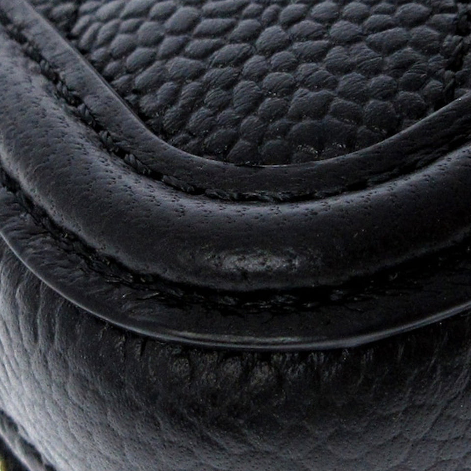 Chanel CC Filigree Vanity Case Black Caviar gold