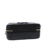 Chanel CC Filigree Vanity Case Black Caviar gold