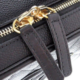 Chanel CC Filigree Vanity Case Black Caviar gold