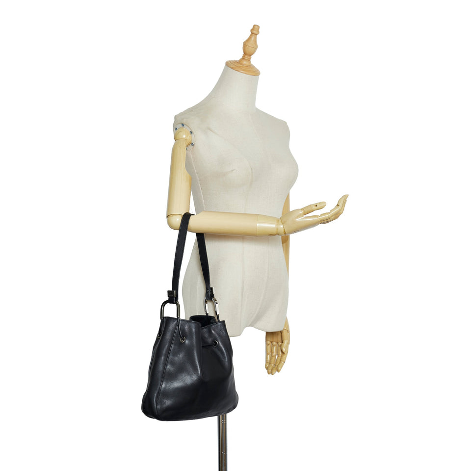 Gucci Shoulder Bag Black Leather