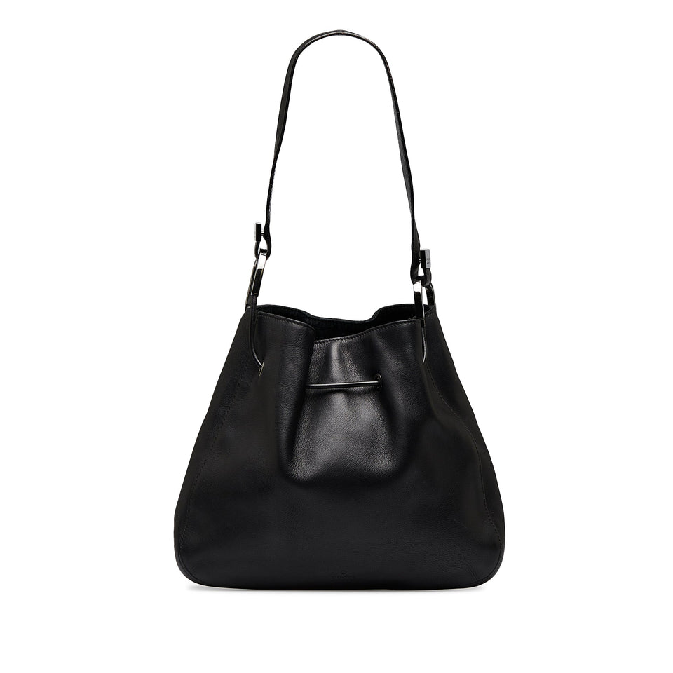 Gucci Shoulder Bag Black Leather