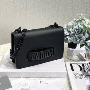 Dior Mini J'Adior Bag In Black Ultra Matte Calfskin