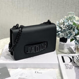 Dior Mini J'Adior Bag In Black Ultra Matte Calfskin