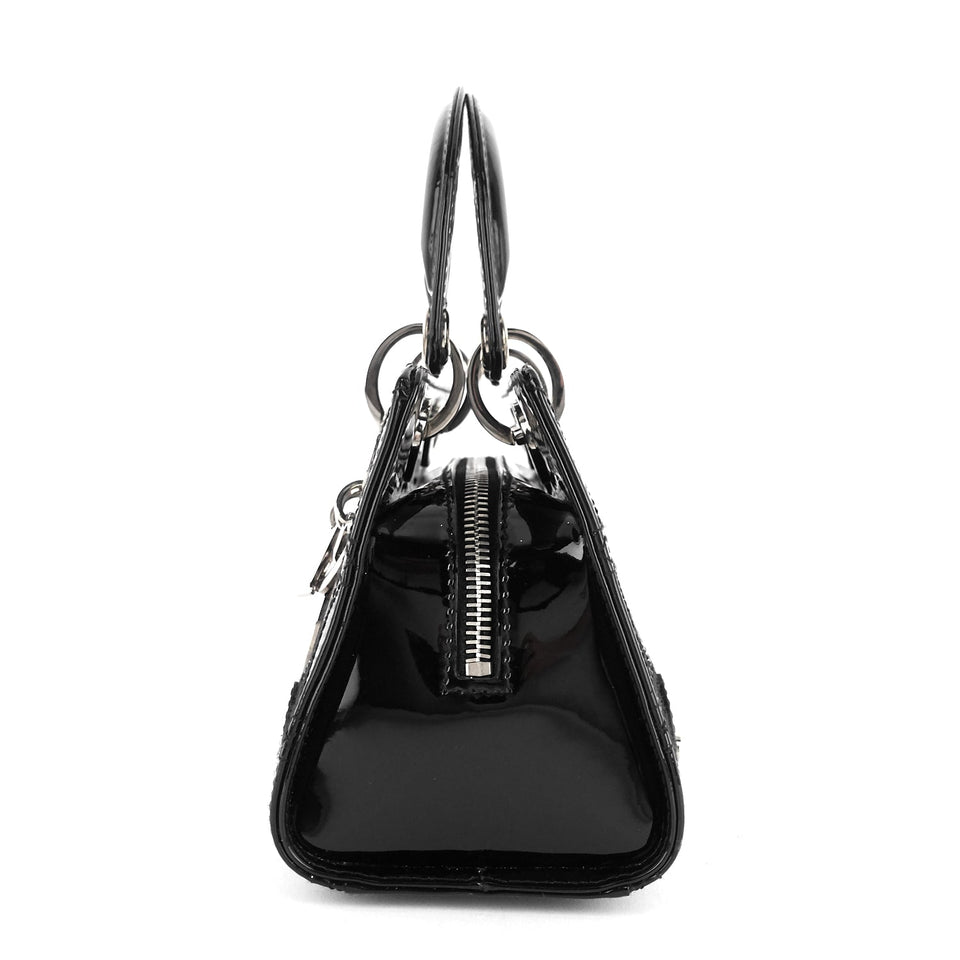 Lady Dior East West Patent Leather Handbag